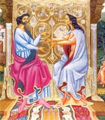 Icna del Cantico dei Cantici. Si trova nella chiesetta dei due eremi di Caresto e San Donato. Raffigura le mistiche nozze di Ges Cristo Sposo della Chiesa Sposa.